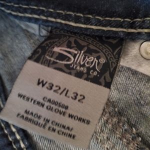Womens silver straight legg jeans